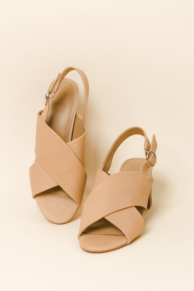 Emi Tan Leather Slingback Heel image 2