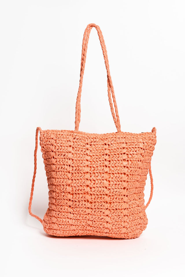 Endota Coral Straw Tote image 1