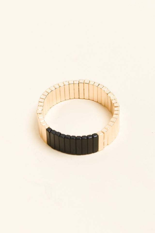 Abel Black Contrast Beaded Bracelet image 1