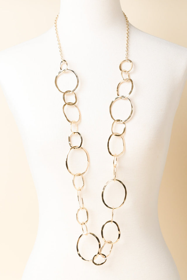 Aberdeen Gold Ring Link Necklace image 2