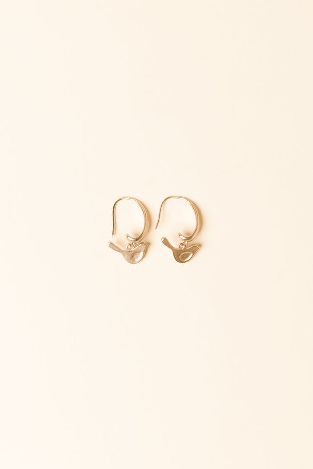 Abia Gold Bird Hook Earrings image 1