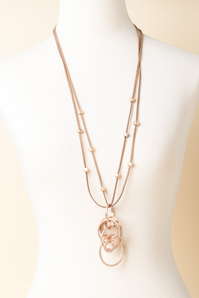 Addy Gold Linked Pendant Necklace image 2
