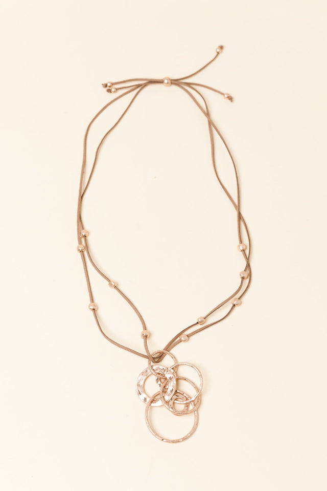 Addy Gold Linked Pendant Necklace image 1