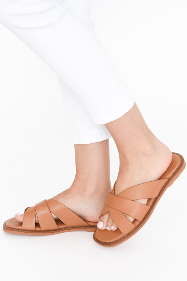 Adelaide Brandy Leather Slide image 5