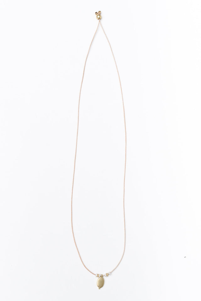 Allura Gold Oval Pendant Necklace image 1
