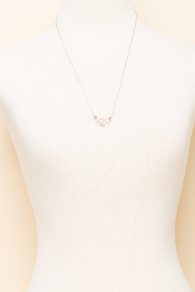 Almia Pink Dot Glass Beaded Necklace image 2