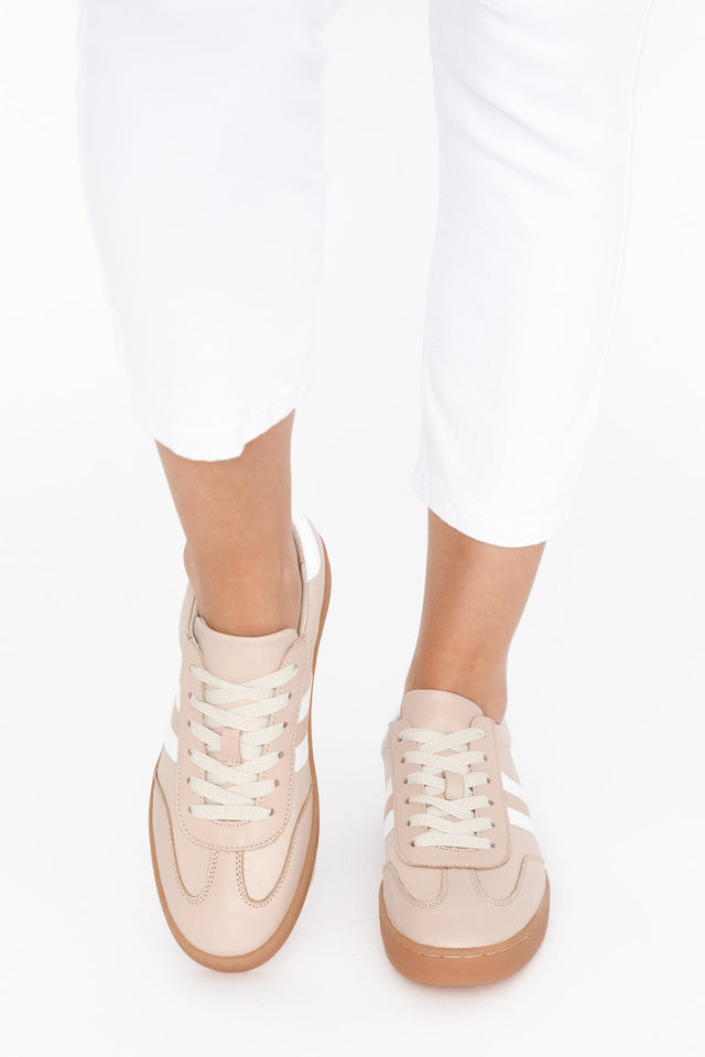 Aloha Beige Stripe Suede Sneaker image 6