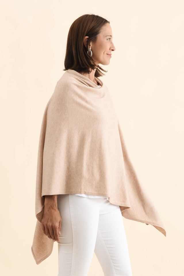Amy Oat Wool Blend Poncho image 3