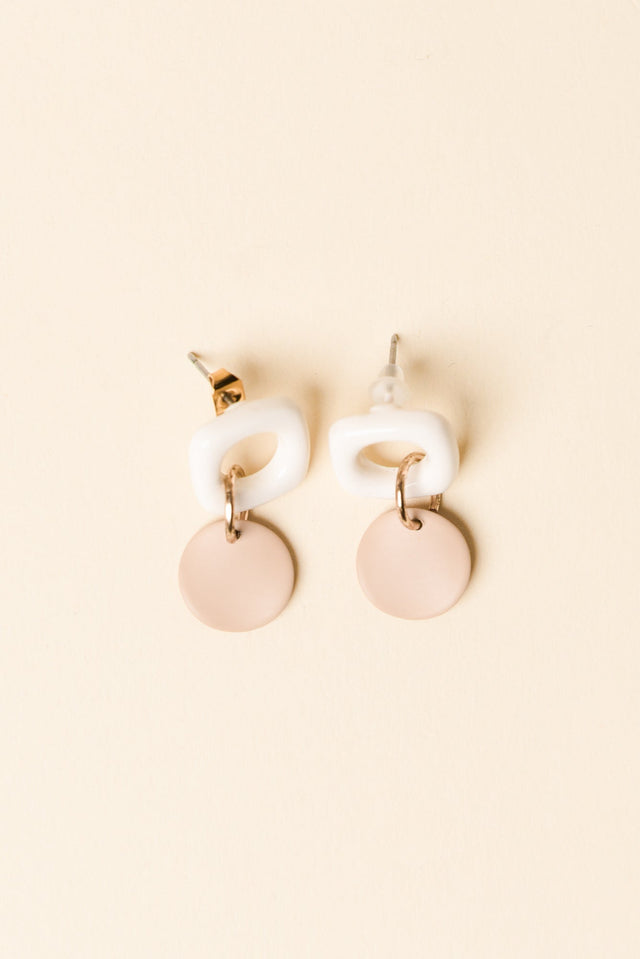 Angie White Drop Earrings image 1