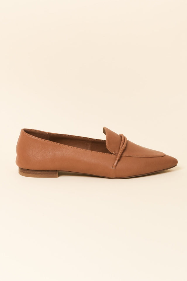 Avery Tan Leather Loafer image 1