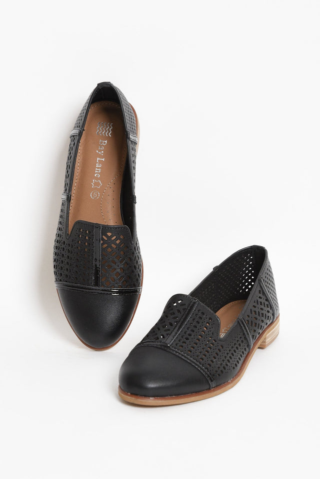 Bayliss Black Leather Cut Out Loafer image 2
