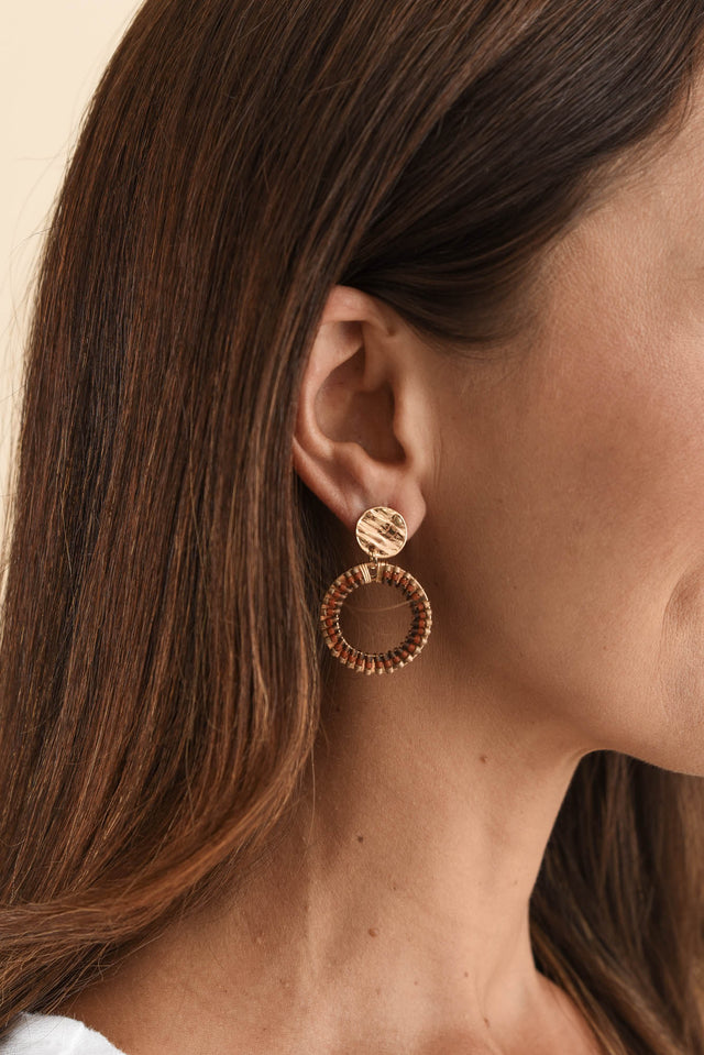 Belair Gold Beaded Drop Earrings image 2