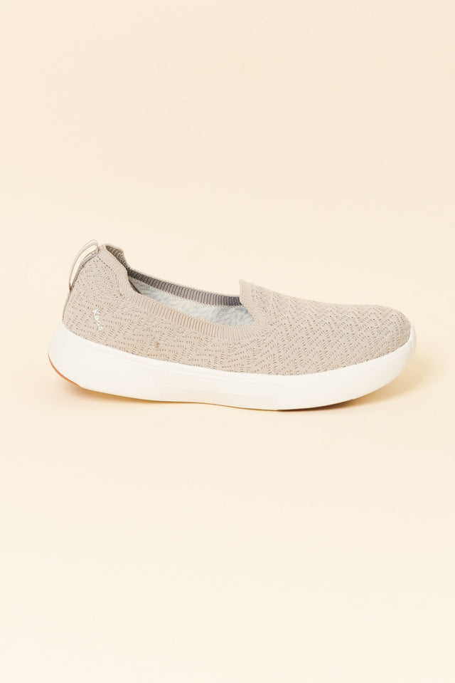 Bliss Walk Taupe Knit Loafer image 1