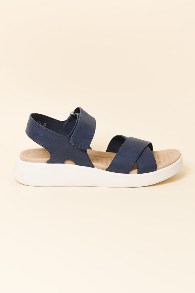Brasilia Navy Platform Sandal