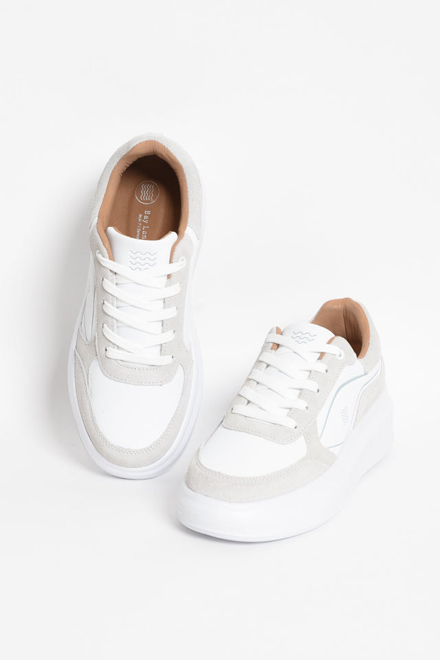 Breeze White Leather Platform Sneaker image 2