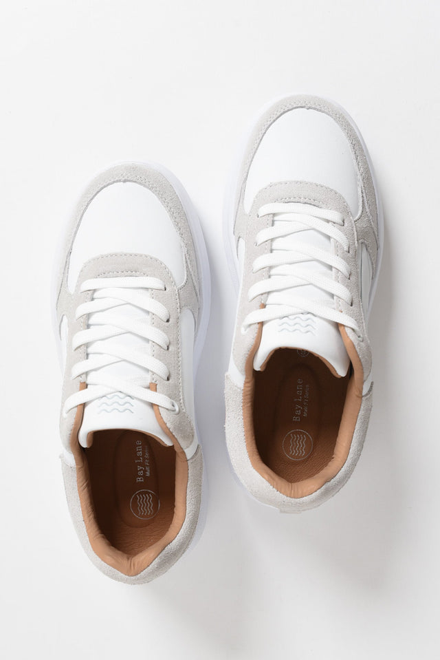 Breeze White Leather Platform Sneaker image 4