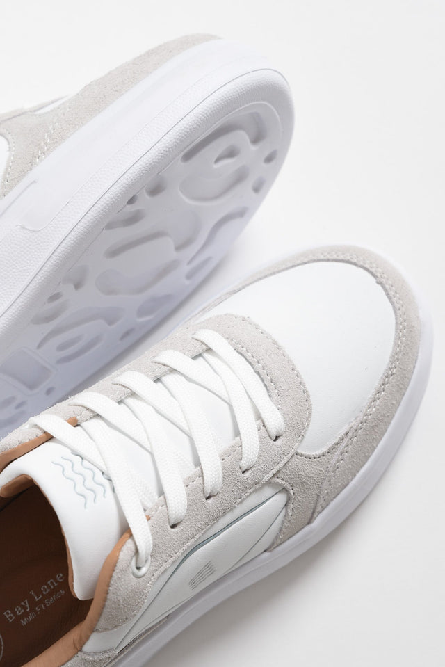 Breeze White Leather Platform Sneaker image 3