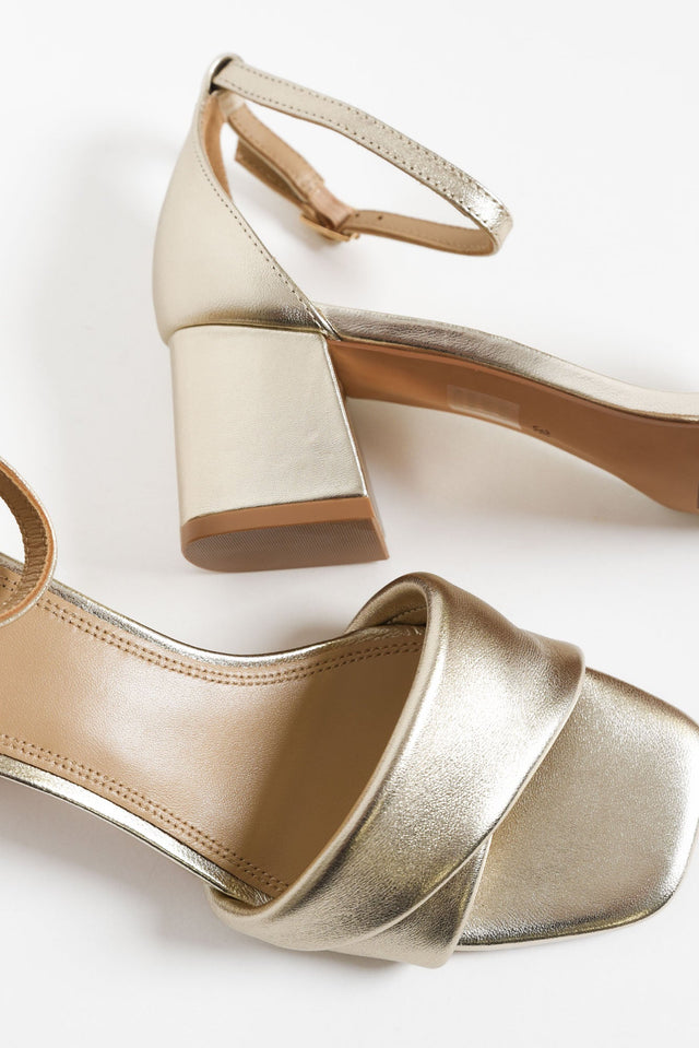 Britt Gold Leather Heel image 6