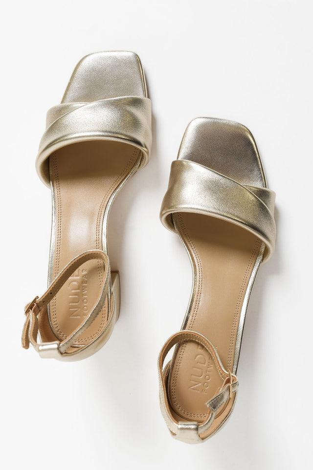 Britt Gold Leather Heel image 3