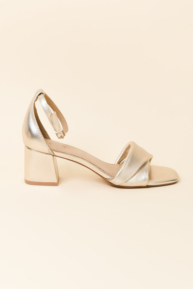 Britt Gold Leather Heel