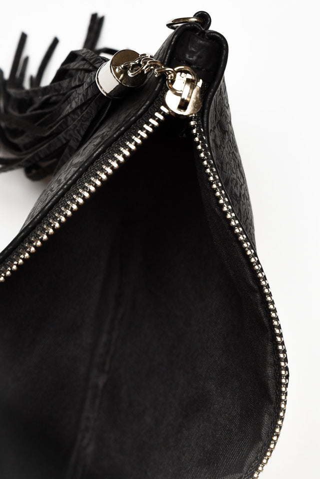 Brynn Black Tassel Crossbody Bag image 4