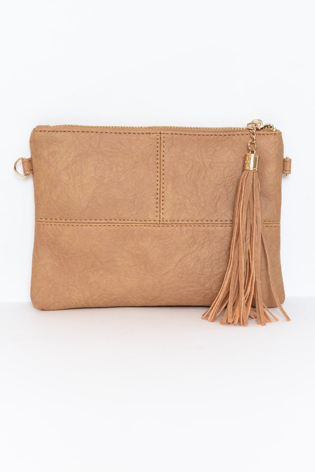 Brynn Camel Tassel Crossbody Bag image 2