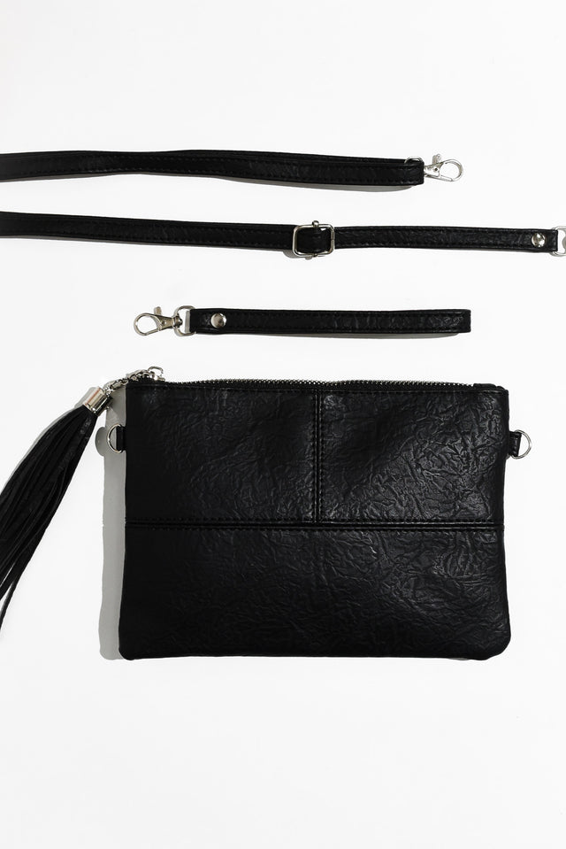 Brynn Black Tassel Crossbody Bag