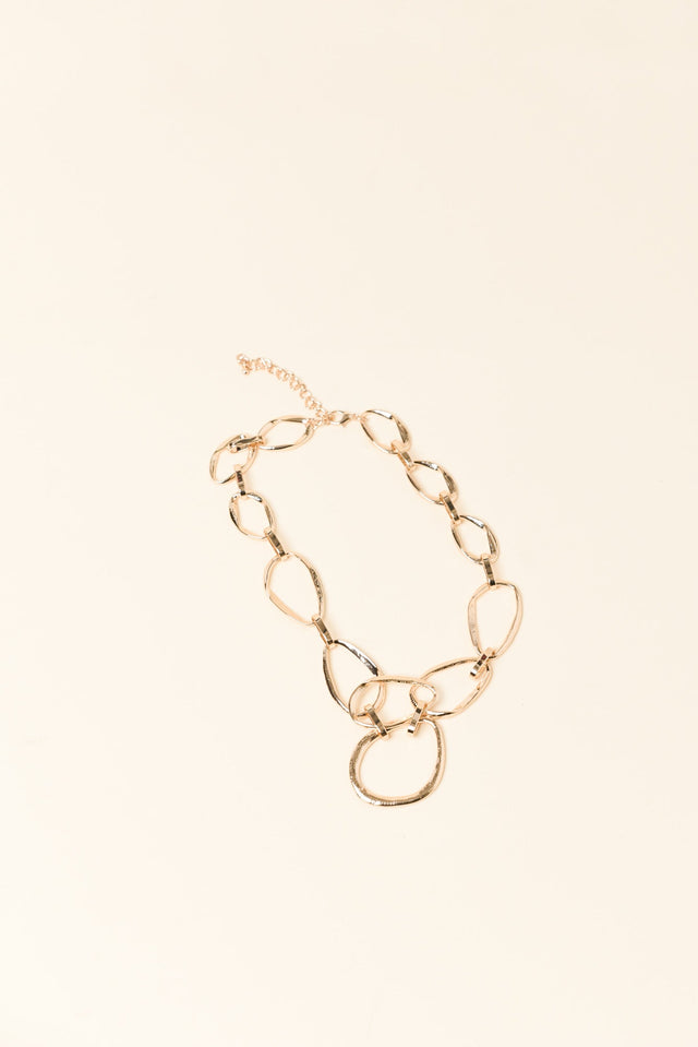 Calissa Gold Oval Link Necklace image 1