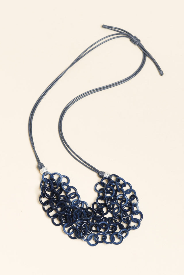 Carey Dark Blue Layered Necklace image 1