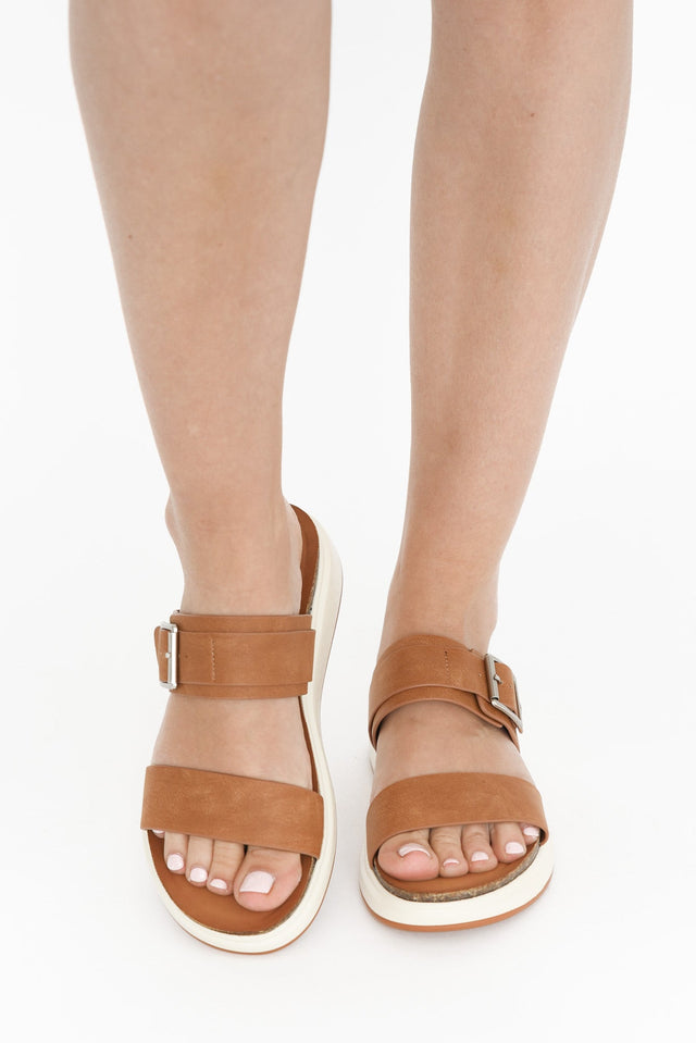 Carta Tan Platform Buckle Slide image 5