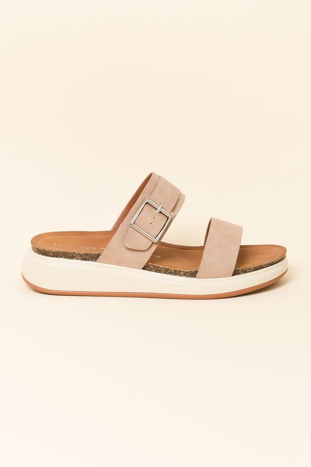 Carta Taupe Platform Buckle Slide image 1