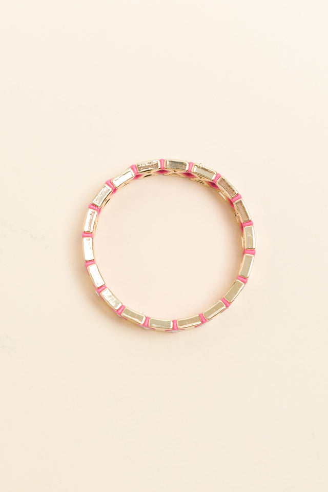 Celeste Pink Beaded Eye Bracelet image 2