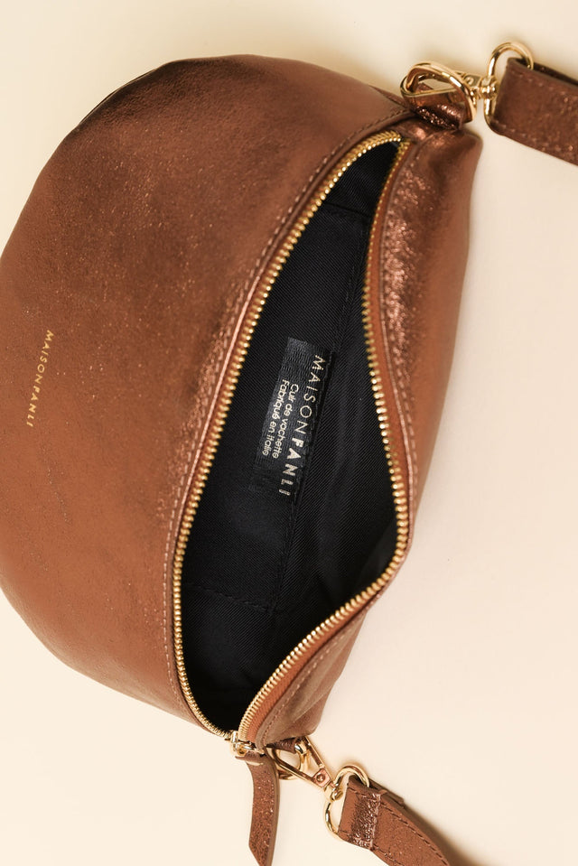 Christine Bronze Metallic Leather Bumbag