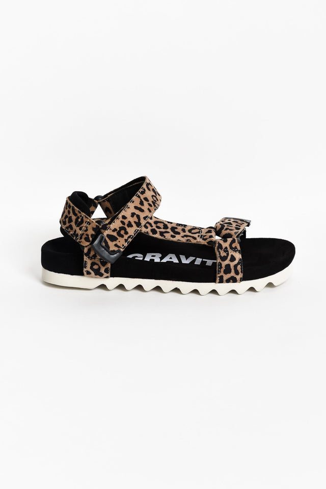 Cohen Brown Leopard Leather Velcro Sandal image 1