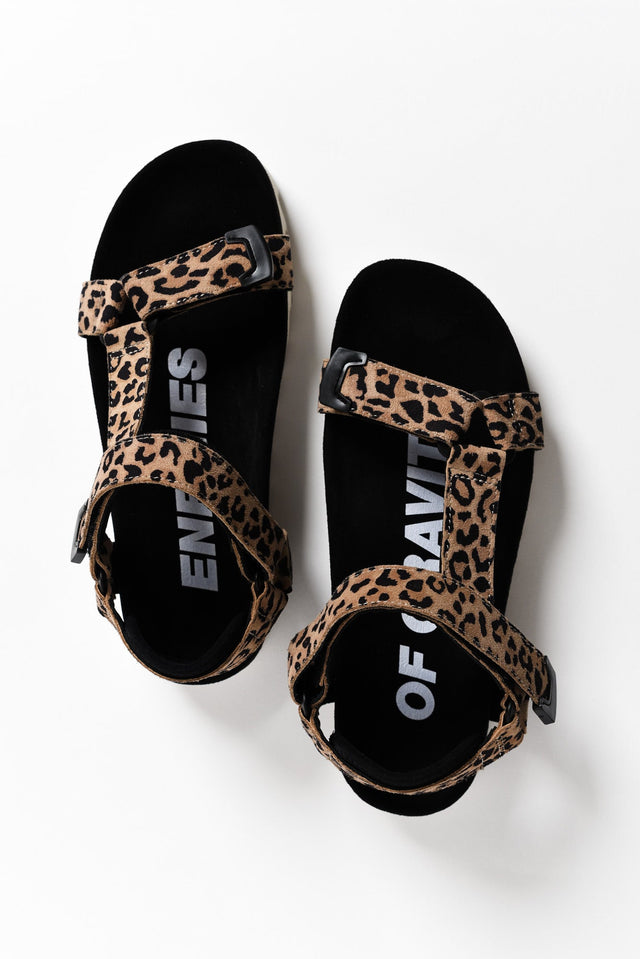 Cohen Brown Leopard Leather Velcro Sandal image 4