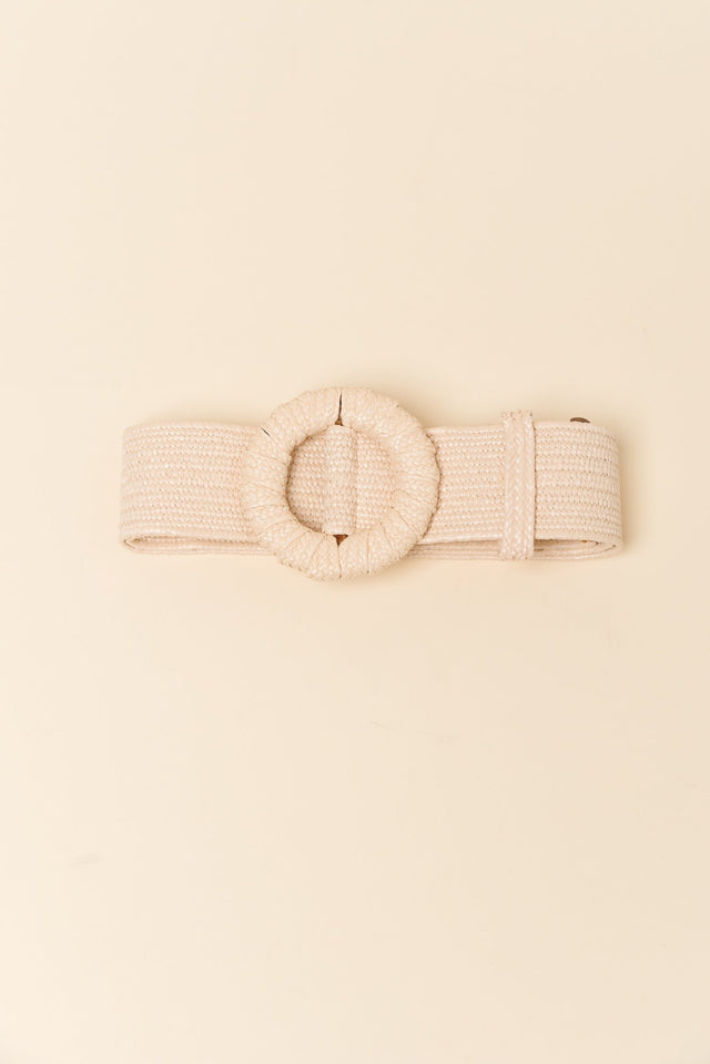 Consuelo Natural Stretch Round Buckle Belt image 2
