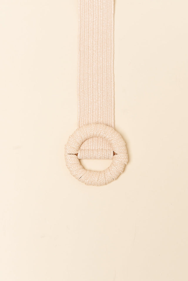 Consuelo Natural Stretch Round Buckle Belt image 1