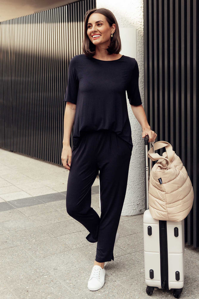 Dana Navy Micro Modal Pants image 14