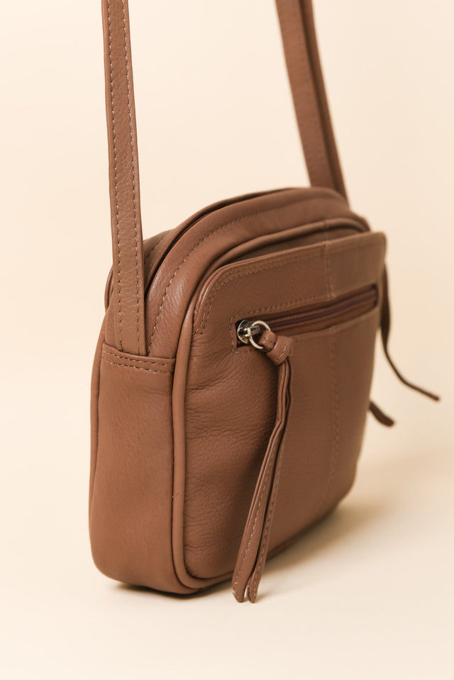 Darcy Chocolate Leather Crossbody Bag image 2
