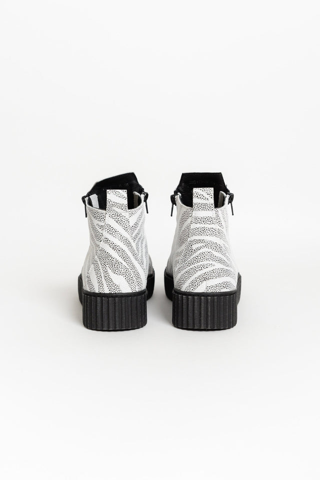 Davith White Zebra Ankle Boot image 7