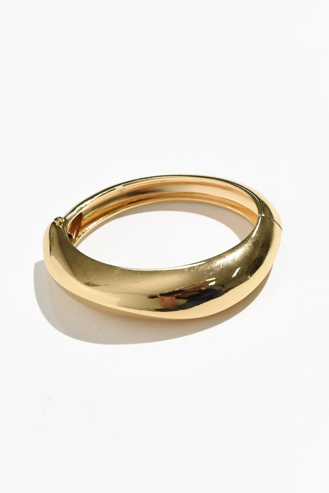 Demi Gold Hinge Bangle image 1