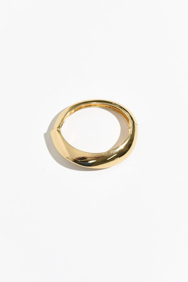 Demi Gold Hinge Bangle image 2