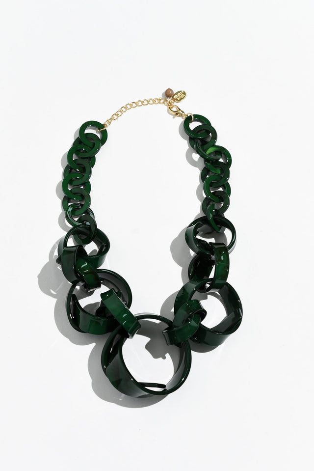 Denver Green Chain Necklace image 2