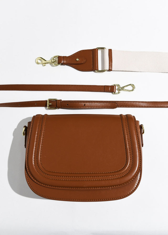 Dickens Tan Leather Crossbody Bag image 1