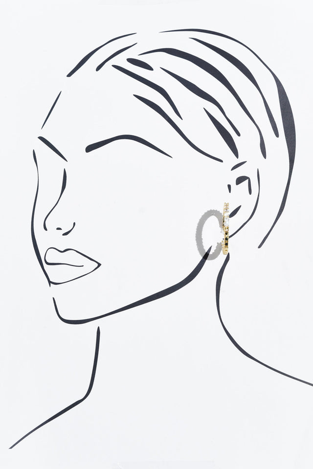 Dolce Vita Gold Diamante Hoop Earrings