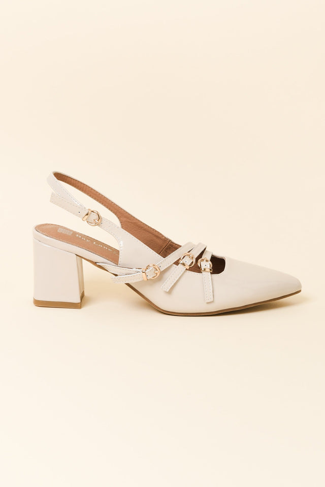 Duchess Bone Patent Leather Slingback Heel image 1
