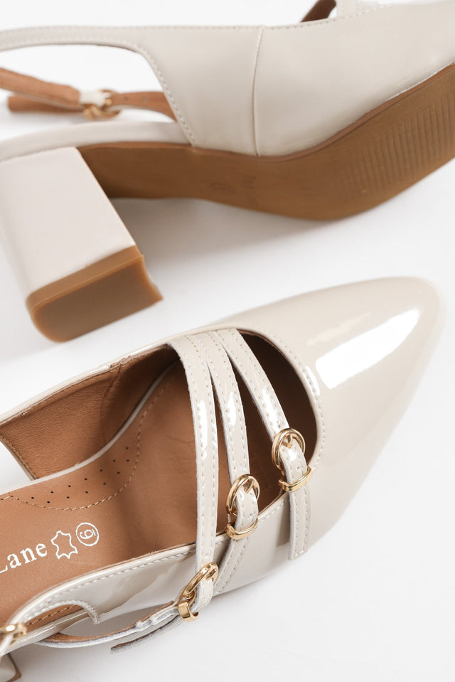 Duchess Bone Patent Leather Slingback Heel image 3