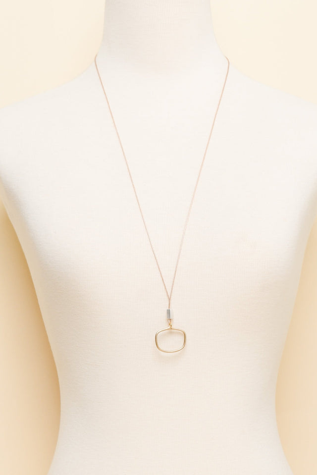 Eclipse Gold Ring Pendant Necklace image 2