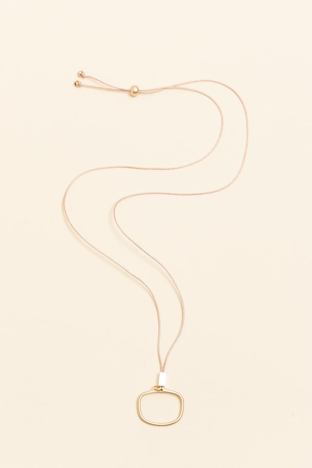 Eclipse Gold Ring Pendant Necklace image 1