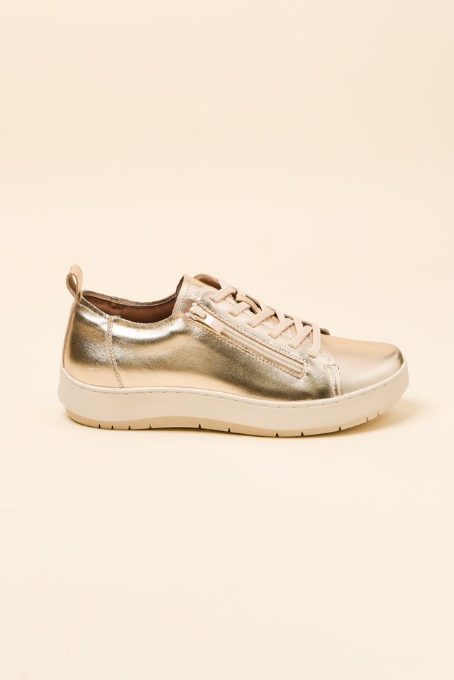 Elk Gold Leather Zip Sneaker image 1